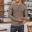 Men's Knit Polo Shirts Long Sleeve Waffle Top Polo Lightweight Fashion Retro Business Casual Daily Tee