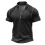 Men's T-Shirt Quarter Zip Stand Collar Contrast Color Vintage Short Sleeve Summer Daily Tops