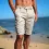 Men's Cotton And Linen Shorts Casual Resort Beach Shorts