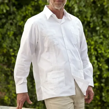 Men's Long Sleeve - Classic Cotton Guayabera