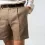 Men's Cotton And Linen Bermuda Shorts For Leisure And Vacation