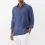 Men's Cotton And Linen Button-down Half Open Collar T-shirt Shirt With Casual Lapel