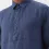 Men's Cotton And Linen Button-down Half Open Collar T-shirt Shirt With Casual Lapel