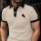 Men Horse Print Contrast Trim Polo Shirt