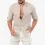 Men's Hawaiian Cotton Linen Shirts Button Down Pocket Comfortable Breathable Soft Holiday Beach Long Sleeves Shirts