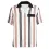 Short Sleeve Shirt Cuban Collar With Vertical Stripe Print