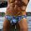 Men Palm Tree Print Swim Brief