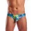 Men Palm Tree Print Swim Brief