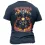 Men's Skull Motorcycle Road Trip Casual Short Sleeve Round Neck T-Shirt