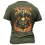 Men's Skull Motorcycle Road Trip Casual Short Sleeve Round Neck T-Shirt