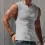 Men's Solid Color Summer Sports Vest Wide Shoulder Henley Shirt Slim Sleeveless T-shirt