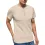 Men's Short Sleeve Half Zip Waffle Casual Henley T-Shirt