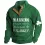 Men's Sweatshirt St. Patrick's Day Warning Shenanigans Malarkey Shamrock Stand Collar Buttons Vintage Daily Tops