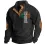 Men's Sweatshirt Irish Celtic Cross St. Patrick's Day Stand Collar Buttons Vintage Daily Tops