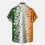 Men's St. Patrick's Day Irish Flag Shamrock Hawaiian Summer Vacation Short Sleeve Shirt