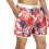 Mens Tropical Flowers Swim Trunks 5 Inch Swim Trunks Leaf Vintage With Mesh Lining Beach Shorts