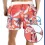 Mens Tropical Flowers Swim Trunks 5 Inch Swim Trunks Leaf Vintage With Mesh Lining Beach Shorts