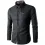 Men's Casual Shirt Pocket Patchwork Leather Cotton