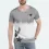 Men's Gradient Nashville Print Fake Pocket Short Sleeve Crew Neck T-Shirt