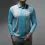 Geometric Color Block Button Long Sleeve Bowling Polo Shirt