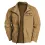 Men's Jacket Vintage Yellowstone Dutton Ranch Embroidered Outdoor Pocket Stand Collar Coat