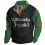 Men's Sweatshirt Shamrocks St. Patrick's Day Lucky Stand Collar Buttons Color Block Vintage Daily Tops