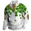 Men's Sweatshirt Shamrock St. Patrick's Day Lucky Stand Collar Buttons Color Block Vintage Daily Tops