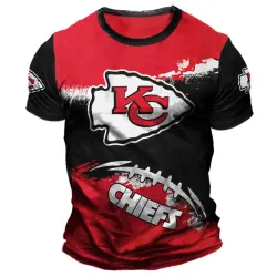 Men\'s Kansas City Chiefs Printed NFL Super Bowl Short Sleeve T-Shirt