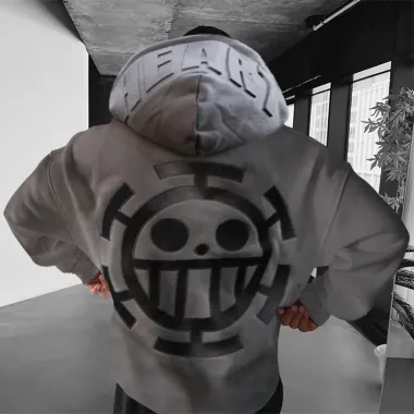 Oversize One Piece Print Hoodie