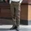 Men's Vintage Multi-Pocket Hunting Work Pants Solid Color Washed Cotton Distressed Trousers