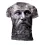 Designer vintage Viking warrior print T-shirt