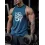 Mens Artistic Letters Printed Fitness Sleeveless Shirt