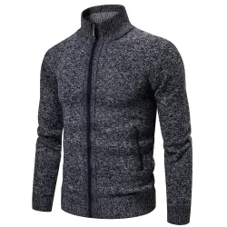 Men\'s outdoor breathable knitted sweater jacket