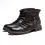 Vintage zip round tie leather boots