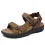 Mens leather toe cap sandals beach shoes