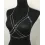 1PCS Criss Cross Rhinestone Decor Body Chain