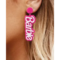 1Pair Barbie Letter Shaped Dangle Earrings