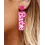 1Pair Barbie Letter Shaped Dangle Earrings