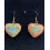 1Pair Bohemian Natural Stone Heart Shaped Drop Earrings