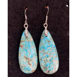 1Pair Bohemian Natural Stone Water Drop Earrings