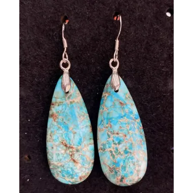 1Pair Bohemian Natural Stone Water Drop Earrings