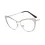 1Pair Cat Eye Metal Frame Eyeglasses