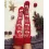 1Pair Christmas Elk Snowflake Print Pom Pom Socks