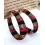 1Pair Christmas Plaid Leopard Hoop Earrings