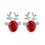 1Pair Christmas Reindeer Shaped Gem Stone Earrings