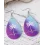 1Pair Coconut Tree Ombre Waterdrop Earrings