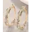 1Pair Exquisite Rhinestone Decor Large Circle Hoop Earrings