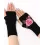 1Pair Floral Embroidery Fingerless Winter Knit Warm Gloves