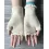 1Pair Floral Embroidery Hollow Out Fingerless Knit Gloves