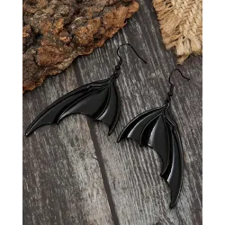 1Pair Halloween Gothic Bat Shaped Drop Earrings